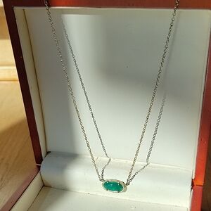 Kendra Scott Green Pendant Necklace
